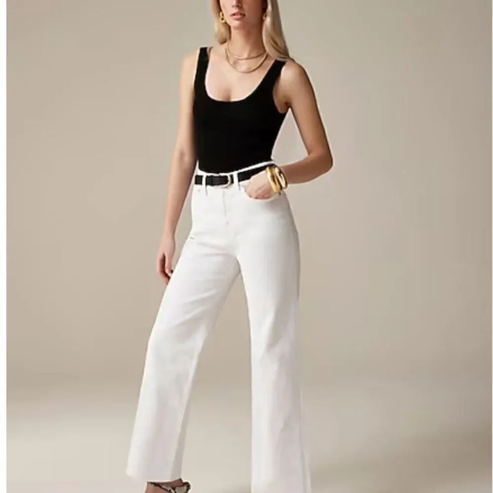 J. Crew BP461 Slim wide-leg jean in white wash NWT